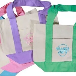 Canvas Tote Bag with Green Accents